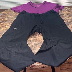 Cherokee Purple Top and Black Pants Set
